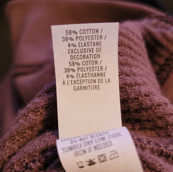 Aerie Women's M Brown waffle knit Hoodie oversized boxy loungewear athleisure - Picture 10 of 14